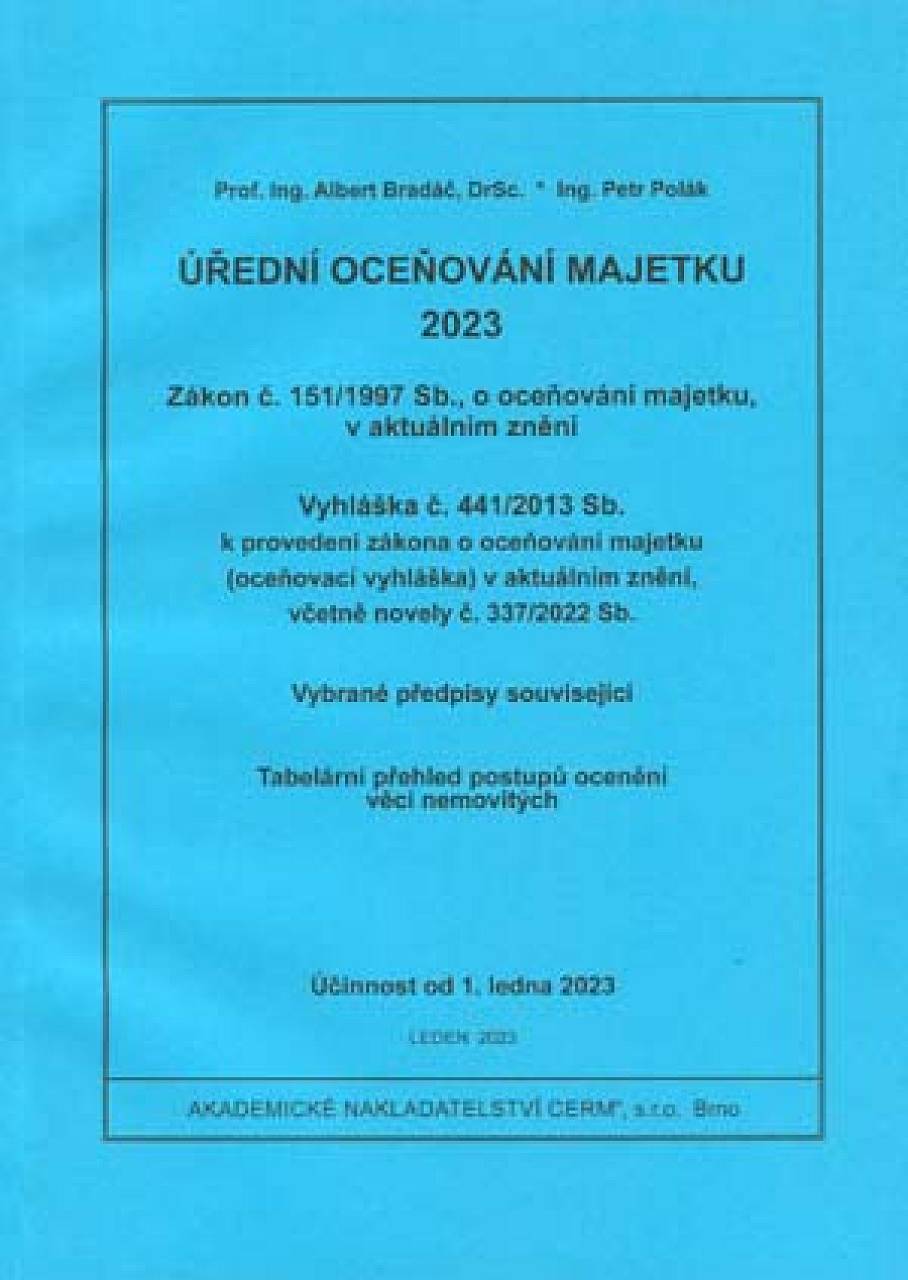 Bradáč A., Polák P.: Úřední oceňování majetku 2023